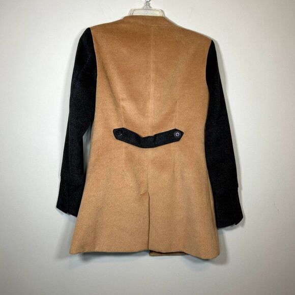 tan & grey button up coat - Picture 2 of 3